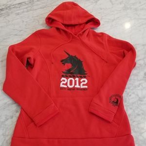 Adidas 2012 boston marathon hoodie in red